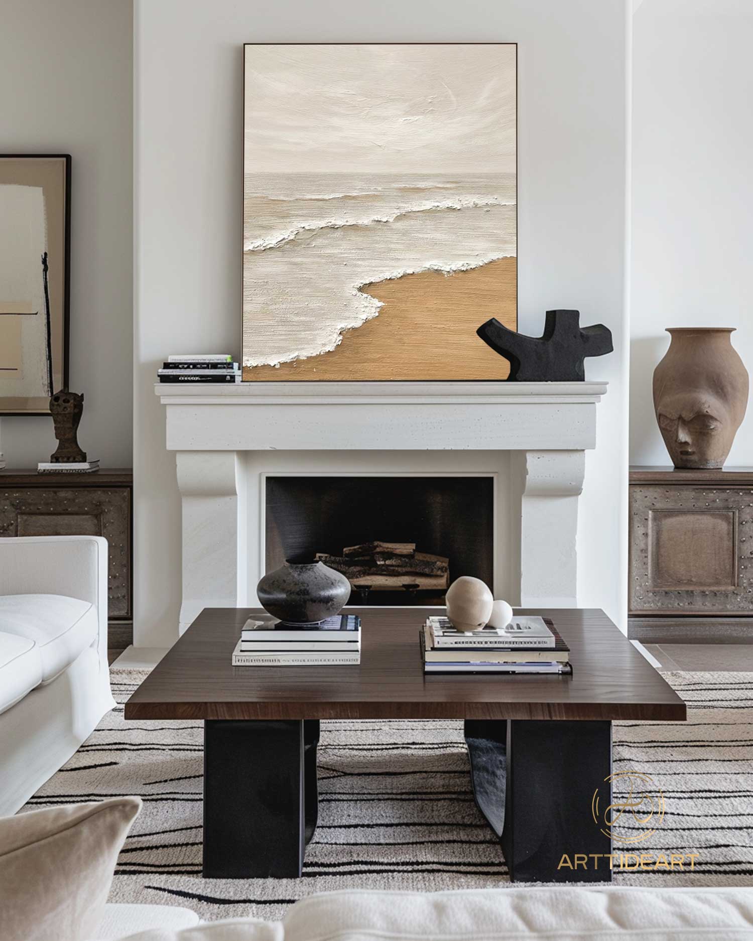 Large Wall Art Abstract Ocean Painting 3D Ocean Texture Painting Ocean Waves Painting Original Ocean Art Original Beach Home Decor