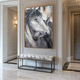 Horse Painting Animal Painting Running Horse Painting Horse Oil Painting Large Oil Painting Horse Wall Art Horse Abstract Painting