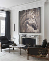 Horse Oil Painting,Animal oil painting,Acrylic Painting,Animal oil art,Horse Painting Original,Horse Wall Art Large Canvas Art Horse Decor