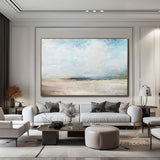 Original Beach Abstract Painting Large Sky And Sea Painting Large Ocean Canvas Painting Cloud Painting Painting For Living Room Seascape Art