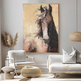 Large Original Horse Painting,Custom Horse Painting,Brown Horse Painting,Original Horse Painting,Abstract Office Decor,Horse Portrait Art