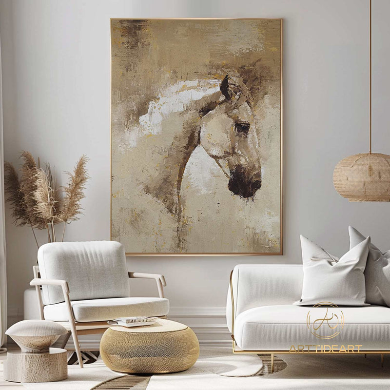 Horse Painting Horse wall Art Horse Oil Painting Large Canvas Art Original Animal Horse Paintings On Canvas Heavy Textured Wall Painting