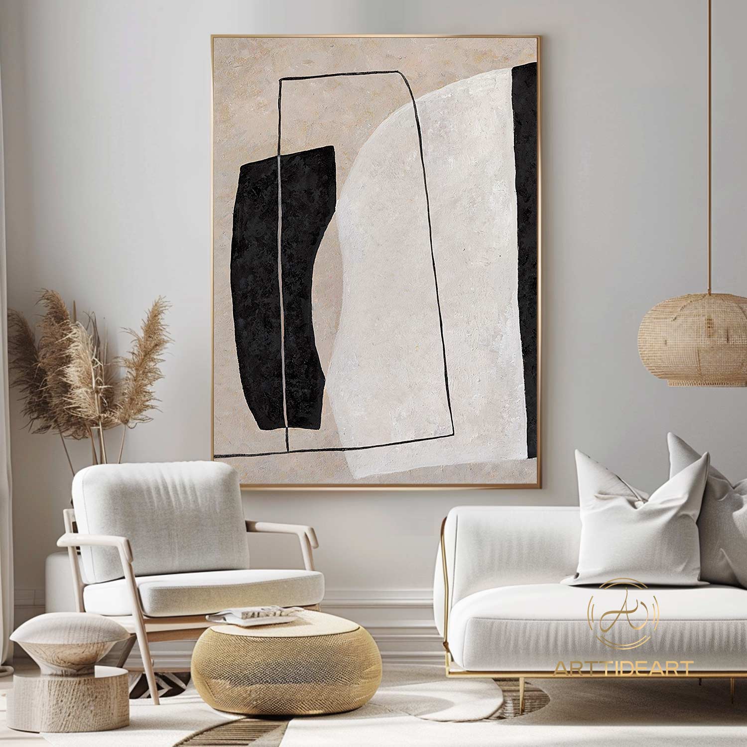Extra Large Wall Art Textured Painting Original Painting,Painting on Canvas Modern Wall Decor Contemporary Art, Abstract Painting,Beige Art