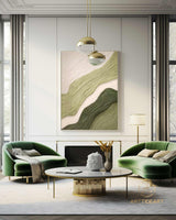 Green Wall Art Green Minimalist Painting Green Wall Art Green Textured Wall Art Green Arched Wall Art Painting Large Green Abstract Painting