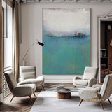 Original Abstract Painting Minimalist Abstract Painting Large Abstract Painting Blue Painting Green Painting Large Wall Canvas Painting