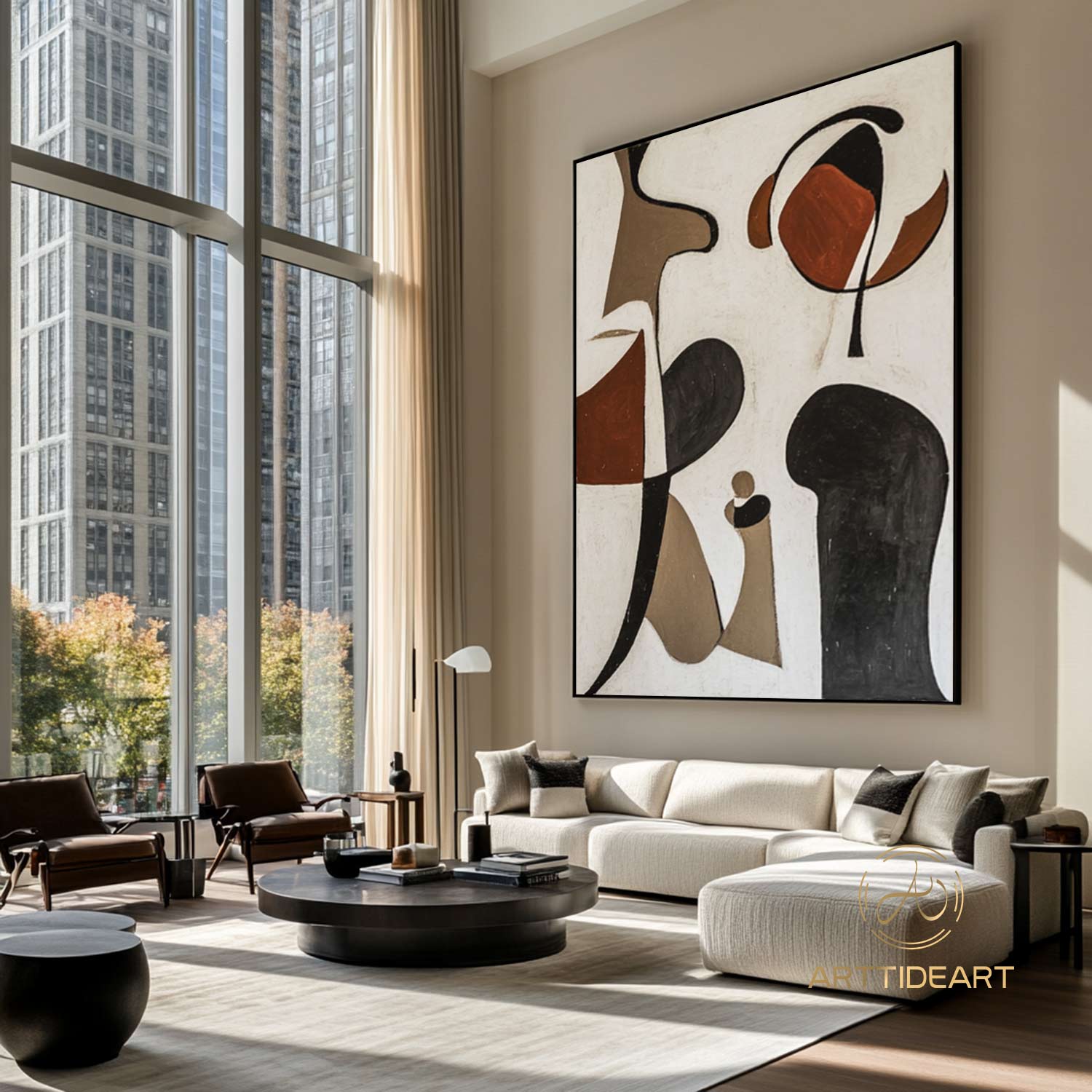 Minimalist Colorful wall art large painting Minimalist original art oversized Abstract painting colorful living room design Modern wall art
