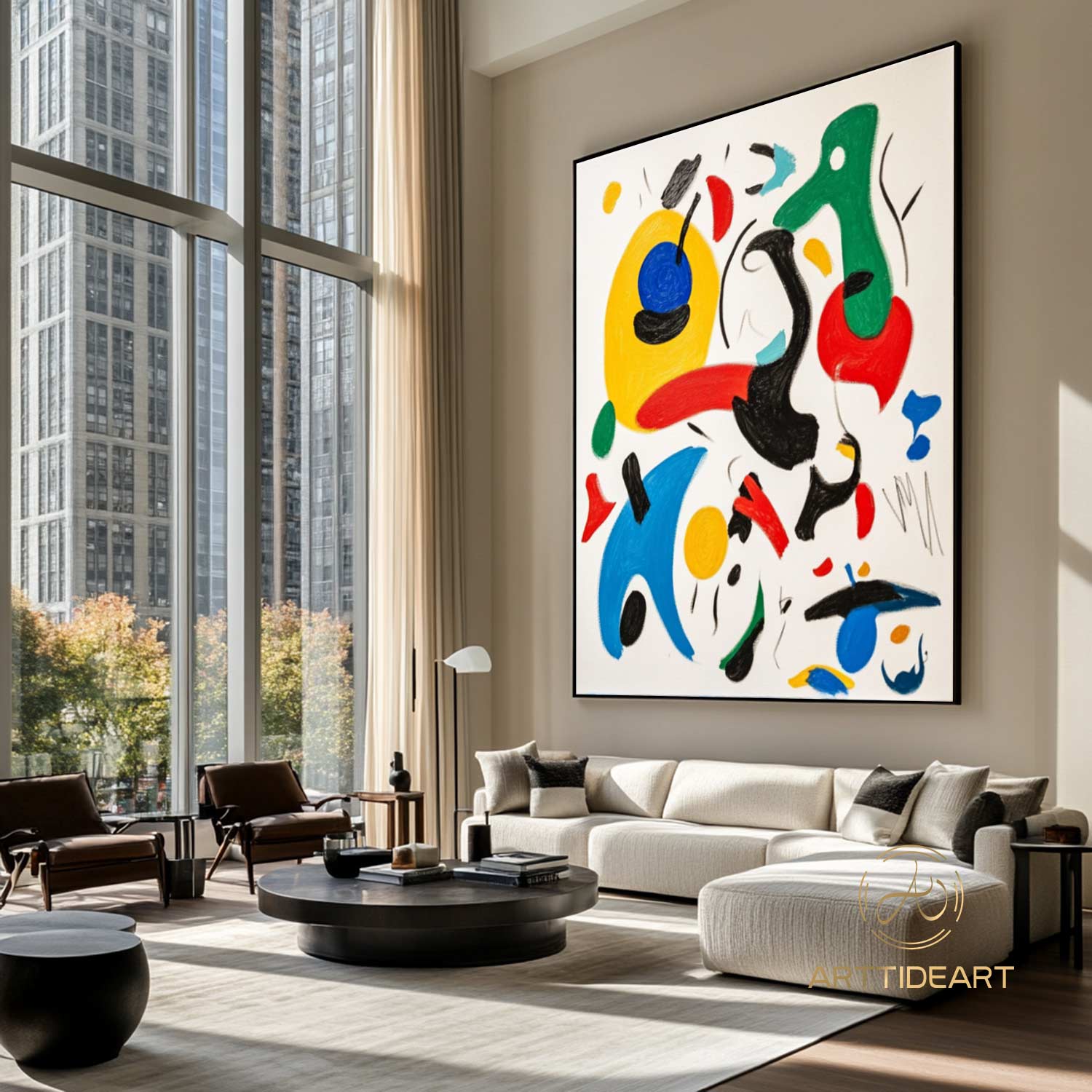 Large color abstract painting,Modern abstract colorful painting,Abstract textured wall art,Handmade oil painting,Canvas artwork