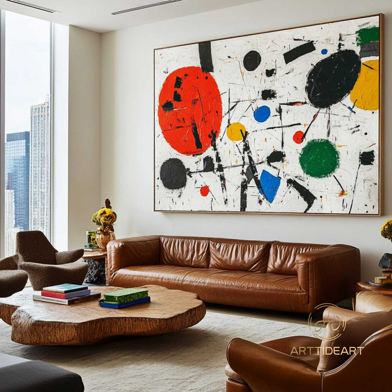 Large color abstract painting,Modern abstract colorful painting,Abstract textured wall art,Handmade oil painting,Canvas artwork
