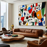 Original Abstract Colorful Cubist Faces Paintings On Canvas Picasso-Inspired Geometric Art Vibrant Modernism Oil Painting Home Wall Decor
