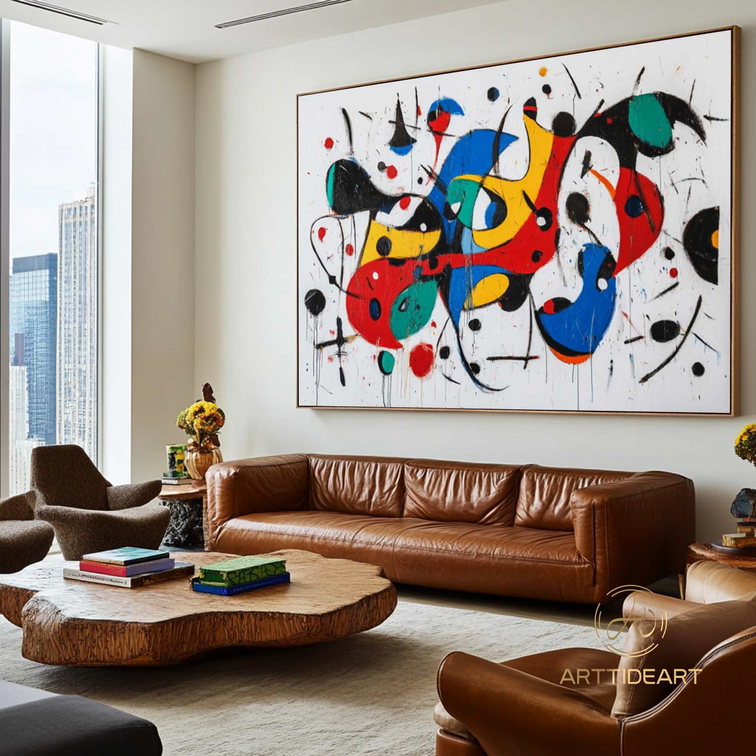 Large color abstract painting,Modern abstract colorful painting,Abstract textured wall art,Handmade oil painting,Canvas artwork