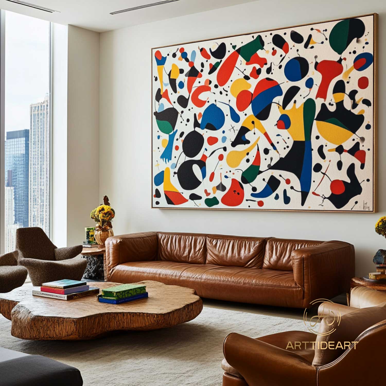 Original Abstract Colorful Cubist Faces Paintings On Canvas Picasso-Inspired Geometric Art Vibrant Modernism Oil Painting Home Wall Decor
