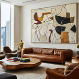 Original Abstract Colorful Cubist Faces Paintings On Canvas Picasso-Inspired Geometric Art Vibrant Modernism Oil Painting Home Wall Decor