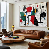 Mid-Century Modern Art Colorful Textured Abstract Painting on Canvas
Red Painting Blue Painting Bright Wall Art Texture Painting
