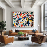 Original Abstract Colorful Cubist Faces Paintings On Canvas Picasso-Inspired Geometric Art Vibrant Modernism Oil Painting Home Wall Decor