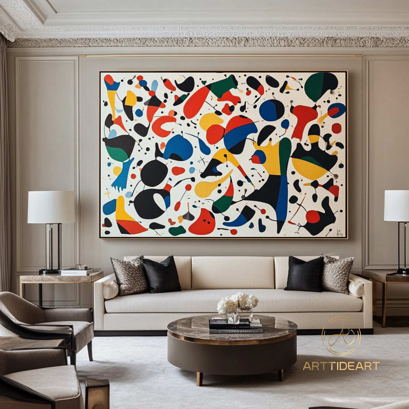 Original Abstract Colorful Cubist Faces Paintings On Canvas Picasso-Inspired Geometric Art Vibrant Modernism Oil Painting Home Wall Decor