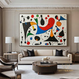 Mid-Century Modern Art Colorful Textured Abstract Painting on Canvas
Red Painting Blue Painting Bright Wall Art Texture Painting