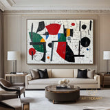 Mid-Century Modern Art Colorful Textured Abstract Painting on Canvas
Red Painting Blue Painting Bright Wall Art Texture Painting