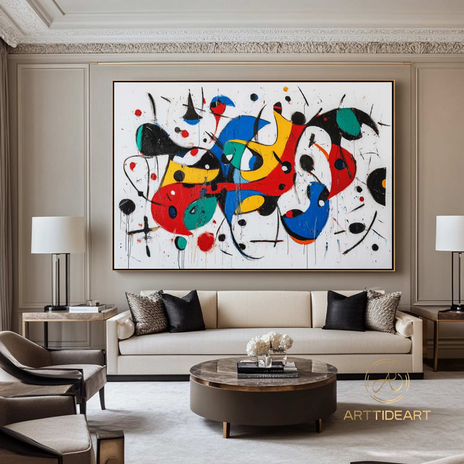 Large color abstract painting,Modern abstract colorful painting,Abstract textured wall art,Handmade oil painting,Canvas artwork
