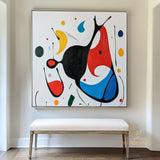 Large Abstract Colorful Painting,Abstract Colorful geometric Painting,Abstract Hand-painting Texture Colorful Wall Art Living Room Decor