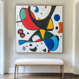 Large Abstract Colorful Painting,Abstract Colorful geometric Painting,Abstract Hand-painting Texture Colorful Wall Art Living Room Decor
