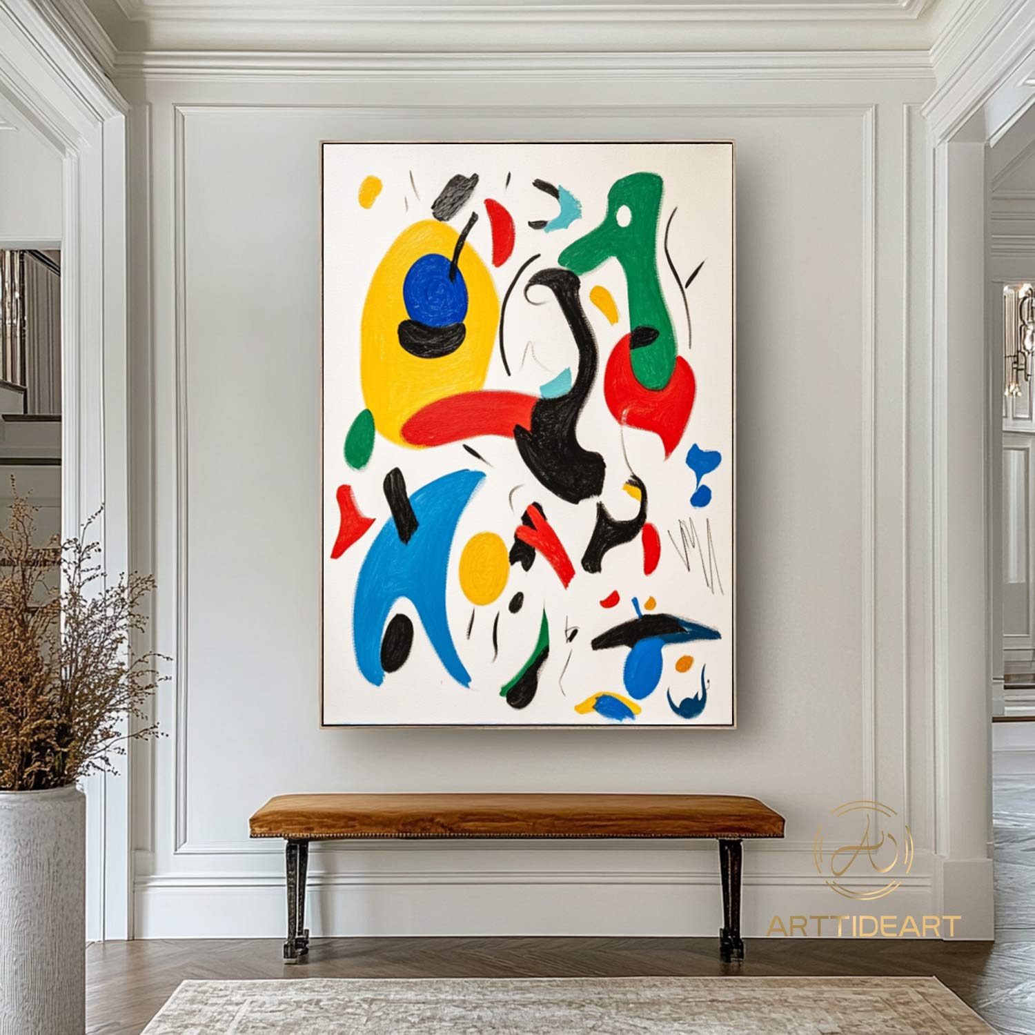Large color abstract painting,Modern abstract colorful painting,Abstract textured wall art,Handmade oil painting,Canvas artwork