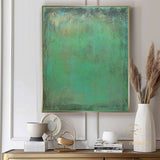 Large green abstract painting green abstract painting canvas green minimalist abstract art green wall art original simple abstract painting