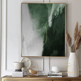 Original Minimalist Abstract Painting Acrylic Large Green Abstract Art Oversized Modern Abstract Painting Framed Painting For Living Room