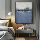 Original Navy Blue Painting Grey Canvas Painting On Canvas Texture Art Abstract Acrylic Art Extra Large Painting on Canvas Modern Art