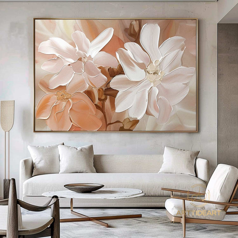 Colorful Wall Decor Home Decor Canvas Wall Art Flower Painting Boho Wall Decor Texture Wall Art Bright painting Large Wall Art Modern Art