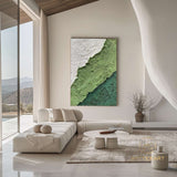 Green 3D Textured Painting Large Green Abstract Painting Green Minimalist Painting Green Wall Painting Green Wall Art Green Wall Decor