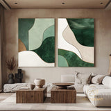 Pure Green Minimalist Art Living Room Set Of 2 Art Green Wall Decor The Art Behind The Sofa Advanced Green Wall Art Green Texture Art