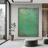 Large green abstract painting green abstract painting canvas green minimalist abstract art green wall art original simple abstract painting