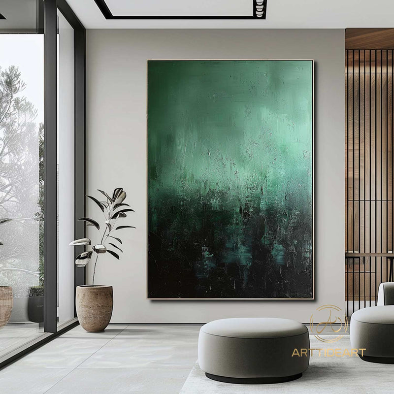 Large Green Abstract Painting Green Art Modern Abstract Painting Contemporary Painting Original Abstract Art Home Decoration Boho Decor