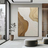 Wabi Sabi Wall Art Brown 3D Textured Painting on Canvas Earth Tone Minimalist Painting Neutral Brown Minimalist Wall Art Boho Texture Art