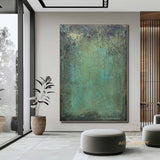 Green minimalism painting green wall art green canvas painting green abstract art green canvas wall art Large green abstract painting