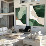 Pure Green Minimalist Art Living Room Set Of 2 Art Green Wall Decor The Art Behind The Sofa Advanced Green Wall Art Green Texture Art