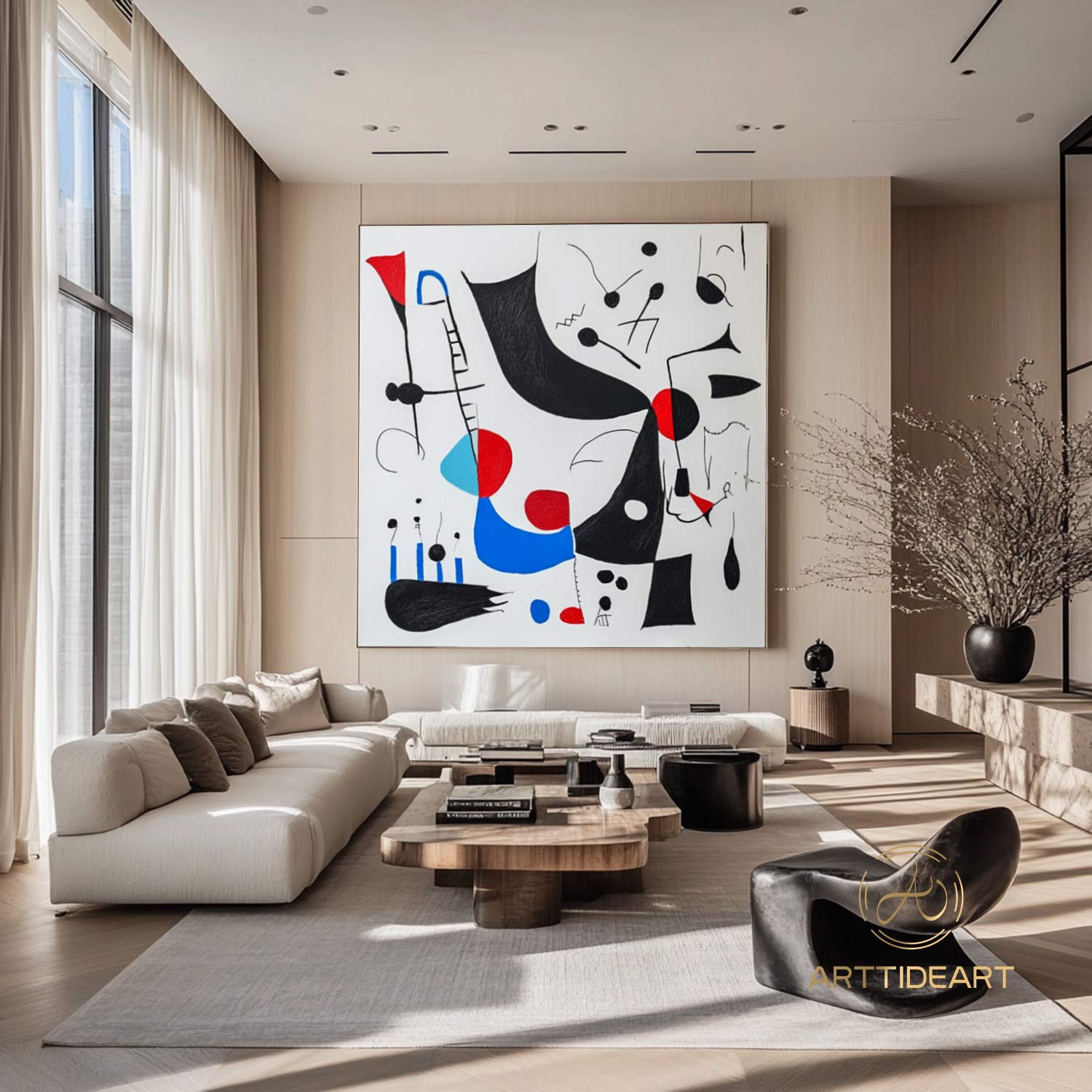 Minimalist Colorful wall art large painting Minimalist original art oversized Abstract painting colorful living room design Modern wall art
