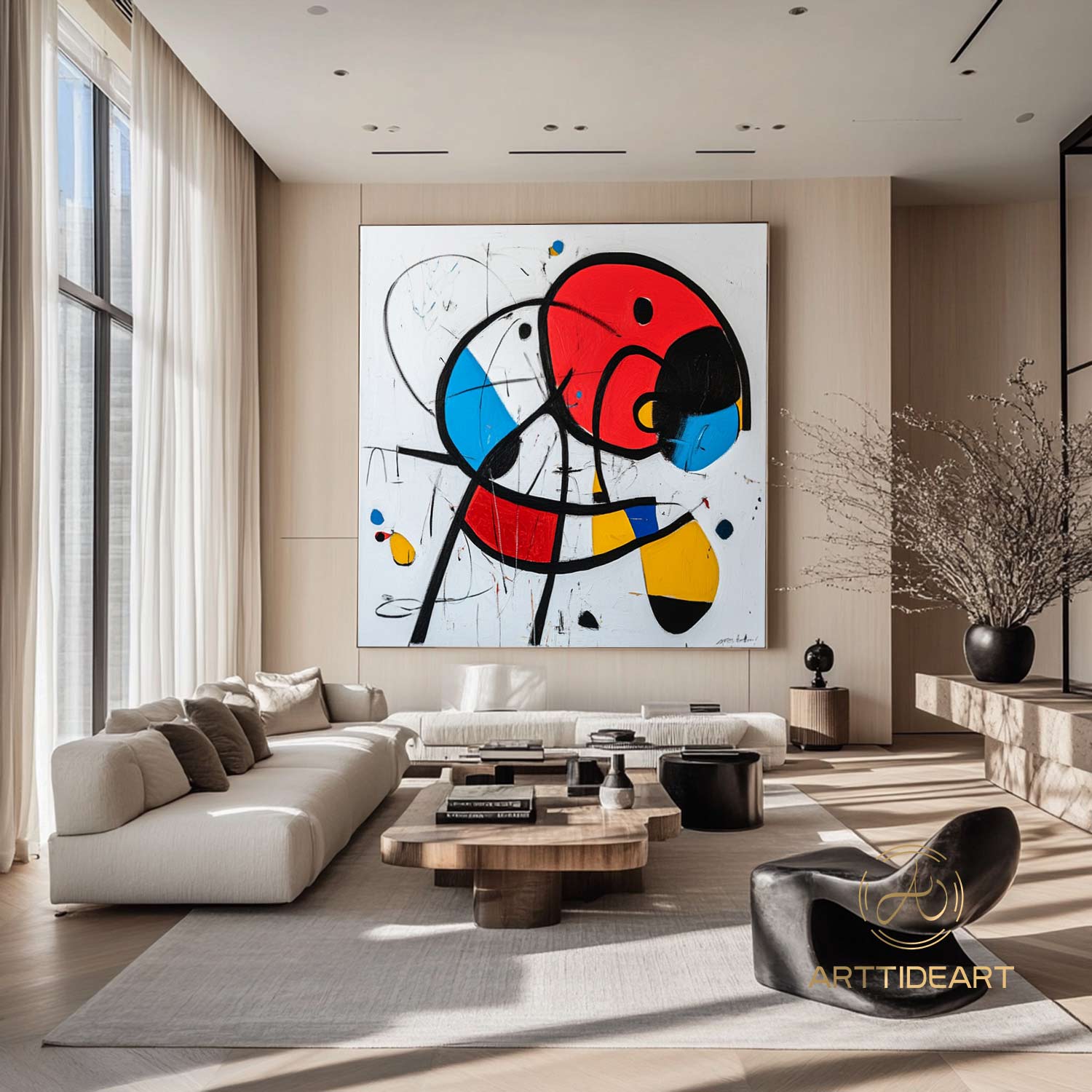 Original Colorful Abstract Painting on Canvas Contemporar Art Line Texture Painting Colorful  Painting Modern Custorm Home Décor