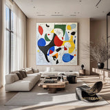 Large Abstract Colorful Painting,Abstract Colorful geometric Painting,Abstract Hand-painting Texture Colorful Wall Art Living Room Decor