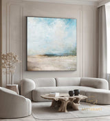 Original Beach Abstract Painting Large Sky And Sea Painting Large Ocean Canvas Painting Cloud Painting Painting For Living Room Seascape Art