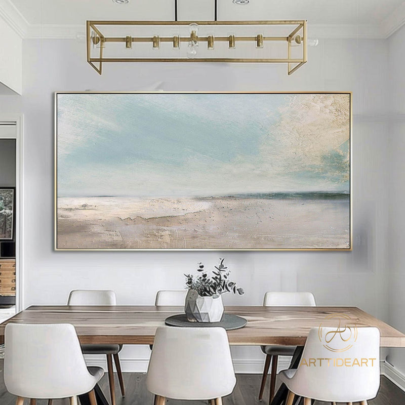 Large Beach Painting idal Wave Painting Sky And Sea Painting Cloud Painting Abstract Landscape Painting Gold Coast Painting,office painting