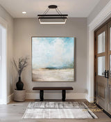 Original Beach Abstract Painting Large Sky And Sea Painting Large Ocean Canvas Painting Cloud Painting Painting For Living Room Seascape Art