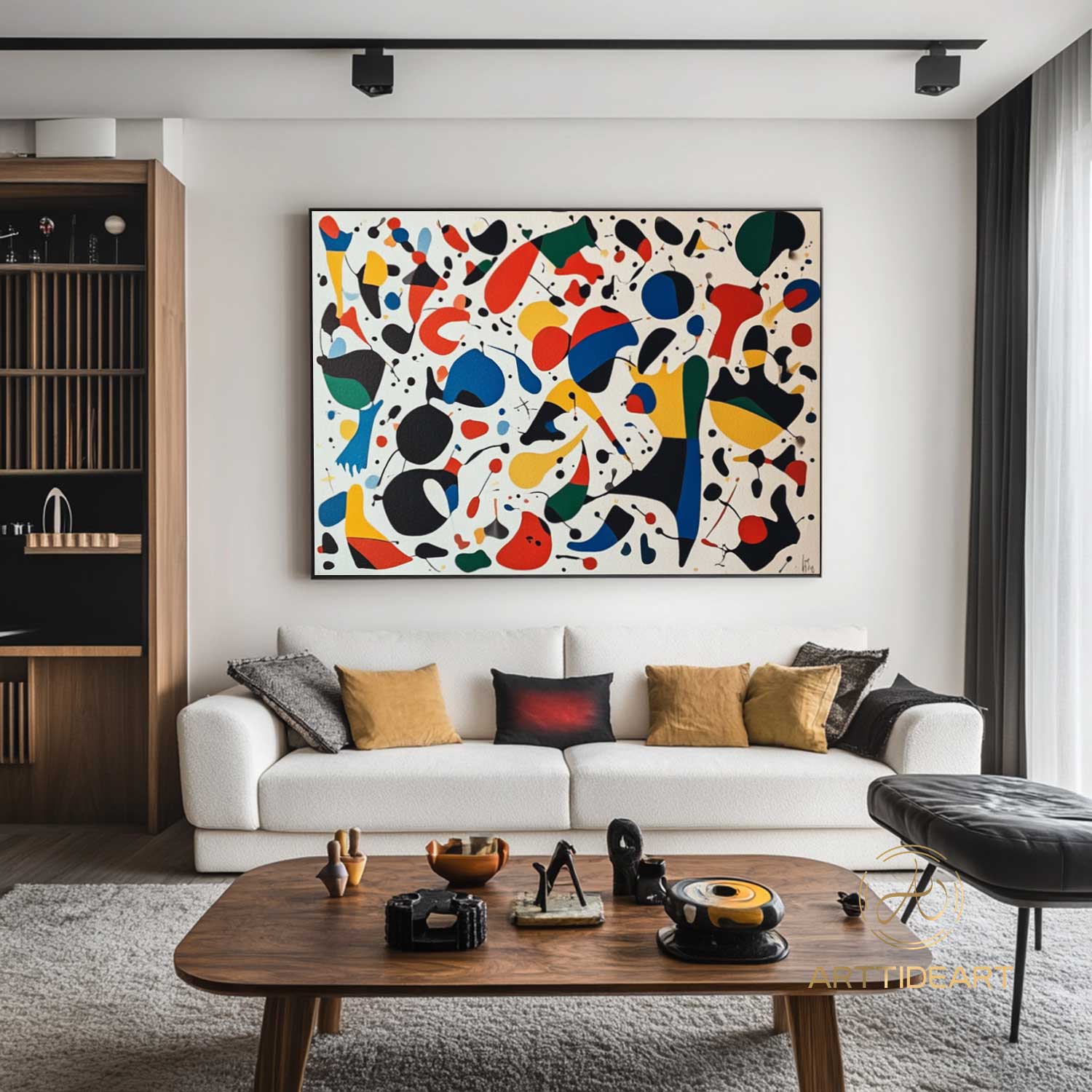 Original Abstract Colorful Cubist Faces Paintings On Canvas Picasso-Inspired Geometric Art Vibrant Modernism Oil Painting Home Wall Decor