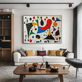 Mid-Century Modern Art Colorful Textured Abstract Painting on Canvas
Red Painting Blue Painting Bright Wall Art Texture Painting