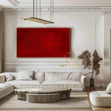 3D Minimalist Abstract Wall Art Heavy Textured Wall Art Wabi Sabi Wall Art Darkred Painting Neutral Wall Art Modern Art Red Canvas Art